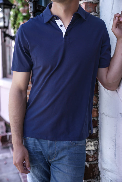 Premium Pima Cotton Contrast Polo